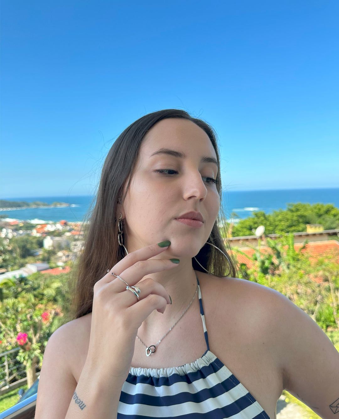 Caixa com Rosa & Colar Personalizado + Anel do Abraço 💕