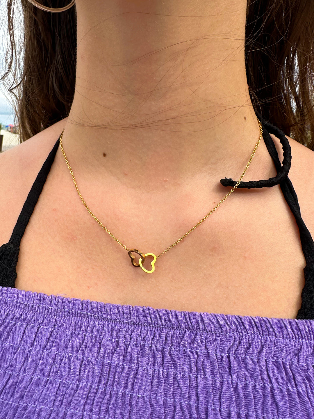 Caixa com Rosa Eterna & Colar Coração Personalizado